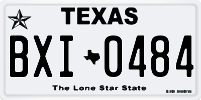 TX license plate BXI0484