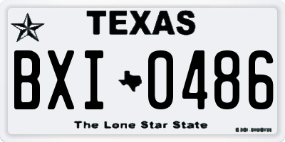TX license plate BXI0486