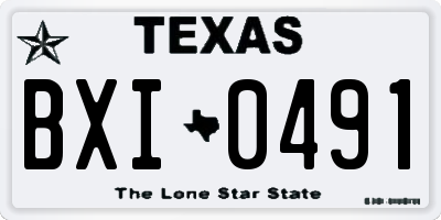 TX license plate BXI0491