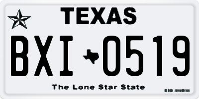 TX license plate BXI0519