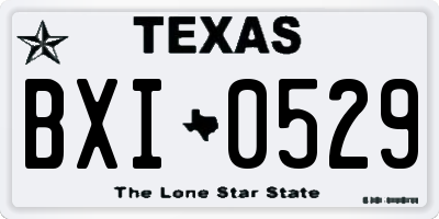 TX license plate BXI0529