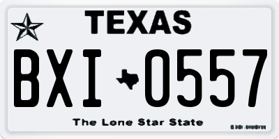 TX license plate BXI0557