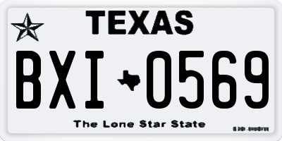 TX license plate BXI0569