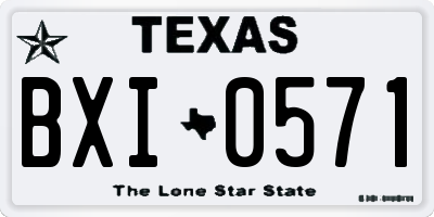 TX license plate BXI0571