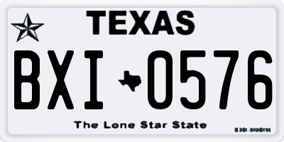 TX license plate BXI0576
