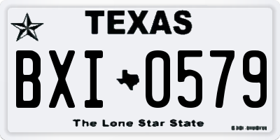 TX license plate BXI0579