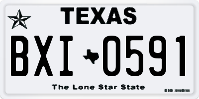 TX license plate BXI0591