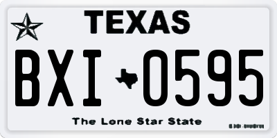TX license plate BXI0595