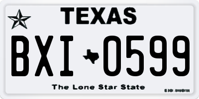 TX license plate BXI0599