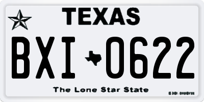 TX license plate BXI0622