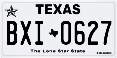 TX license plate BXI0627