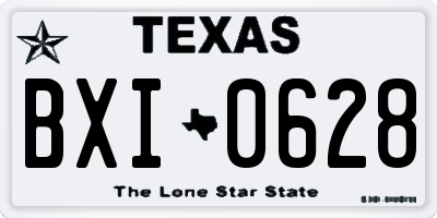TX license plate BXI0628