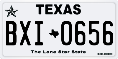 TX license plate BXI0656