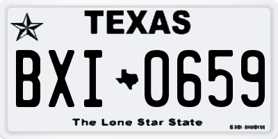 TX license plate BXI0659