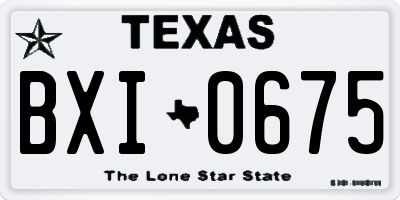 TX license plate BXI0675