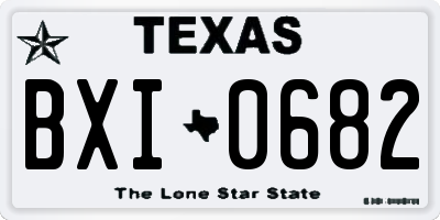 TX license plate BXI0682
