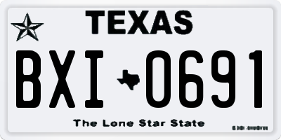 TX license plate BXI0691