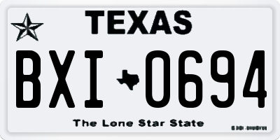 TX license plate BXI0694