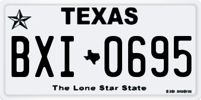 TX license plate BXI0695