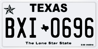 TX license plate BXI0696
