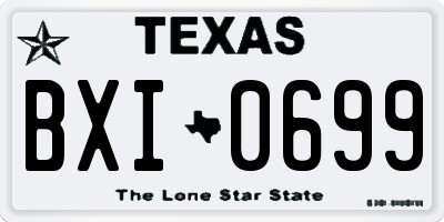 TX license plate BXI0699
