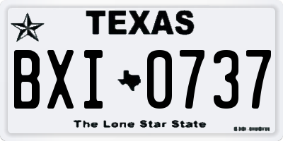 TX license plate BXI0737