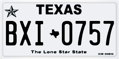 TX license plate BXI0757
