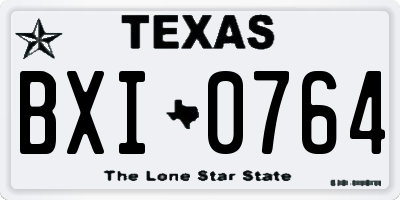 TX license plate BXI0764
