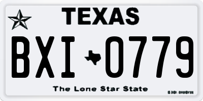 TX license plate BXI0779