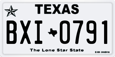 TX license plate BXI0791