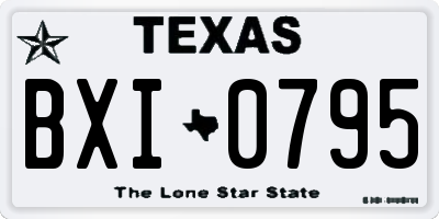 TX license plate BXI0795