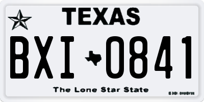TX license plate BXI0841
