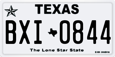 TX license plate BXI0844