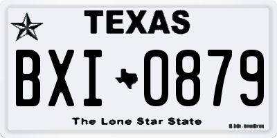 TX license plate BXI0879