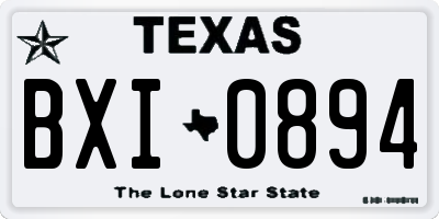 TX license plate BXI0894