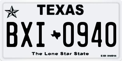 TX license plate BXI0940