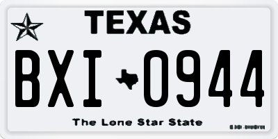 TX license plate BXI0944