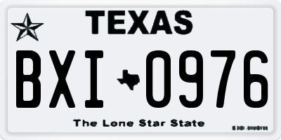 TX license plate BXI0976