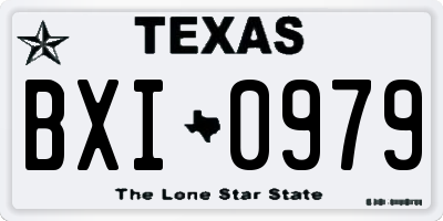 TX license plate BXI0979