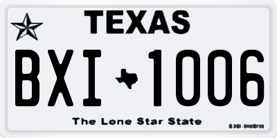 TX license plate BXI1006