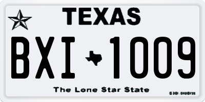 TX license plate BXI1009