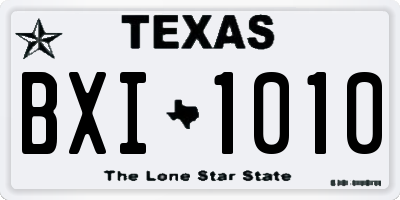 TX license plate BXI1010