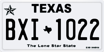 TX license plate BXI1022