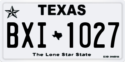 TX license plate BXI1027