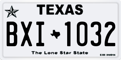 TX license plate BXI1032