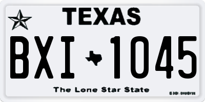 TX license plate BXI1045