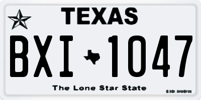 TX license plate BXI1047