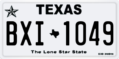 TX license plate BXI1049