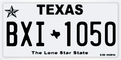 TX license plate BXI1050