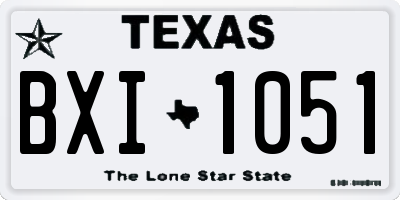 TX license plate BXI1051